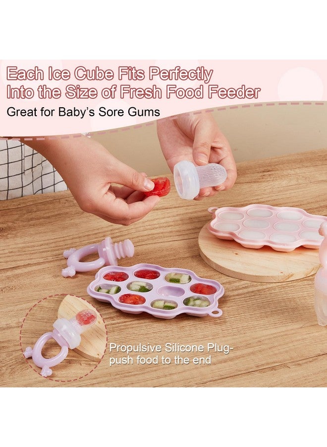 KingKam Baby Breastmilk Popsicle Molds & Baby Food Feeder (2 Pack) Kingkam Silicone Nibble Freezer Tray Storage Containers Silicone Pacifier Feeder And Teether… - Image 5