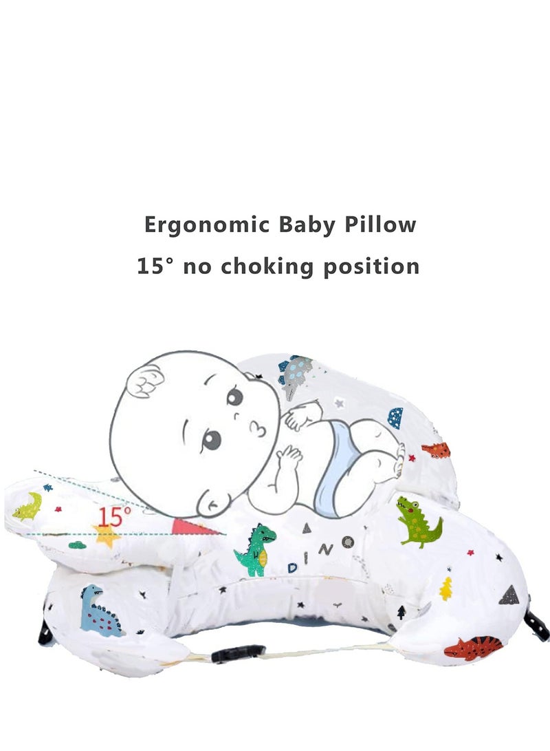 DOOKOO Nursing Pillow for Breastfeeding Baby,Positioner,Protective Baby Nursing Pillow with Extra Large Support and Baby Head Support,Adjustable Waist Belt Removable Cotton Cover  - Image 3