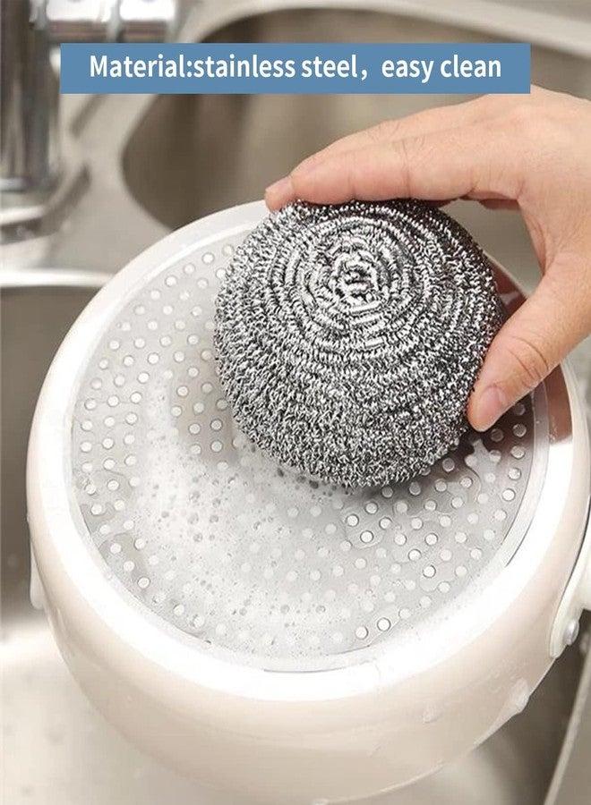 Hemshail Stainless Steel Wool Scrubber for Removing Tough Dirt,Steel Sponge Scourers Pad for Kitchens,Bathroom and More (15) - Image 2