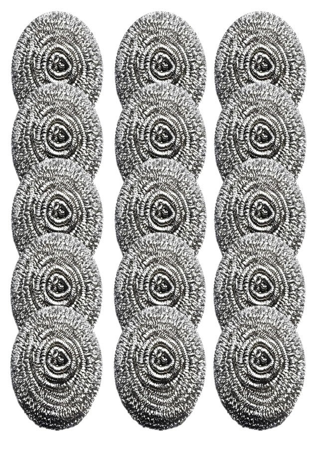 Hemshail Stainless Steel Wool Scrubber for Removing Tough Dirt,Steel Sponge Scourers Pad for Kitchens,Bathroom and More (15) - Image 1