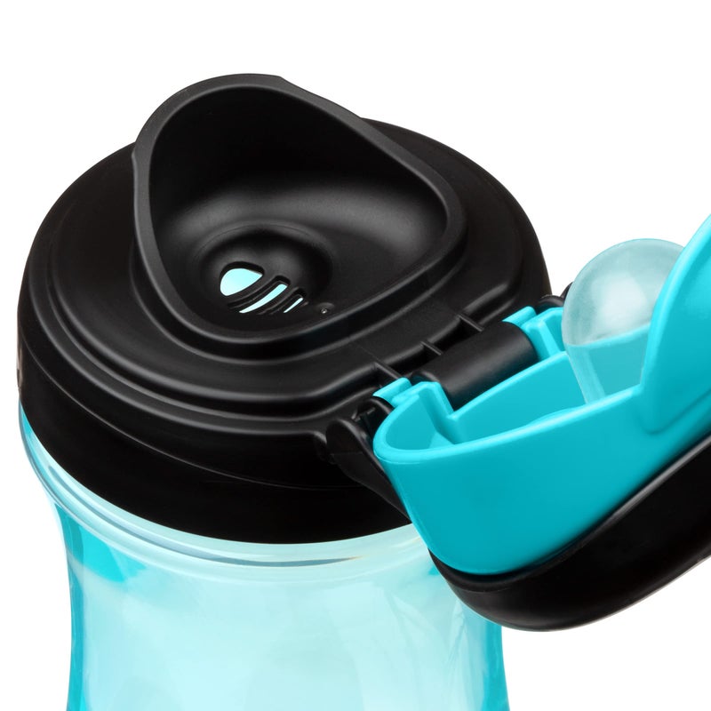 Chicco My Tumbler Open Rim Water Bottle with Free-Flow Spout 12oz.| Spill Proof when Lid is Closed | Flip-Up Carry Handle | Top-Rack Dishwasher Safe | Easy to Hold Toddler Cup | Teal | 2+ Years - Image 4