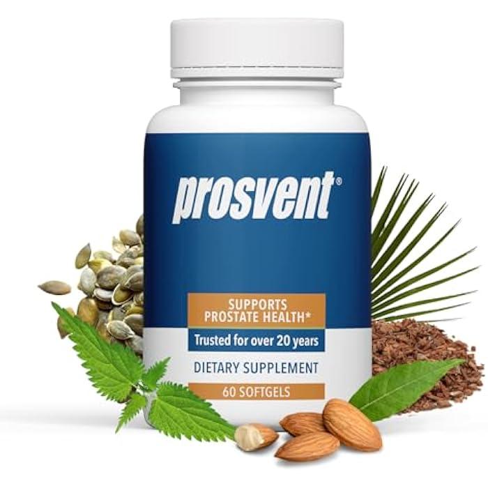 Prosvent Advanced Men's Prostate Support Natural Supplement with Saw Palmetto, Vitamin D, and Zinc to Ease Urinary Frequency & Urgency (60 Count) - Image 1