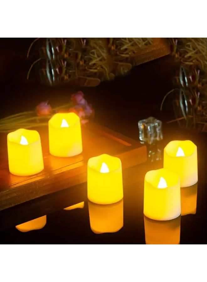 6 قطع شموع LED صفراء دافئة بدون لهب زينة عيد الميلاد لحفلة العطلات - Image 5