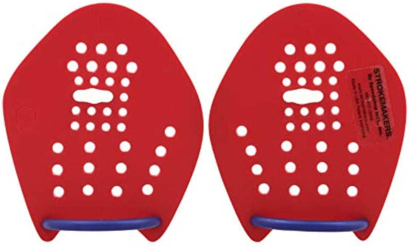by Speedshop Int'l Swimming Hand Paddles for Swim Training - The Original Stroke Technique Paddle (Size 0, RED) - Image 1