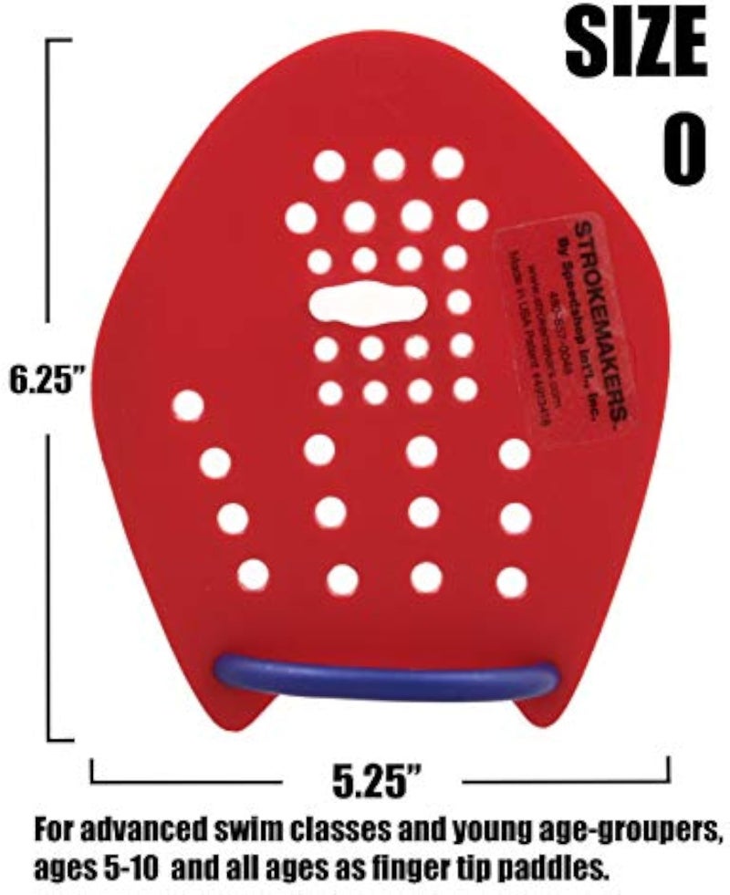 by Speedshop Int'l Swimming Hand Paddles for Swim Training - The Original Stroke Technique Paddle (Size 0, RED) - Image 2