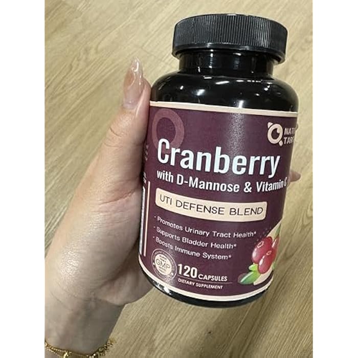 Nature Target Cranberry Pills with D-Mannose for Women - Super Strength Cranberry Supplement with Vitamin C, Supports Urinary Tract Health, Bladder Control, 120 Veggie Capsules - Image 5