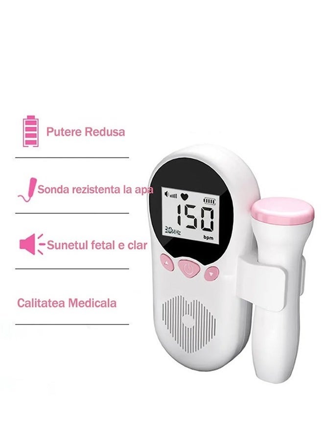 Generic - Medical Pocket Doppler Fetal Portable Baby, Heart Rate Monitor Ultrasonic Fetal Doppler with Ultasound Gel - Image 1