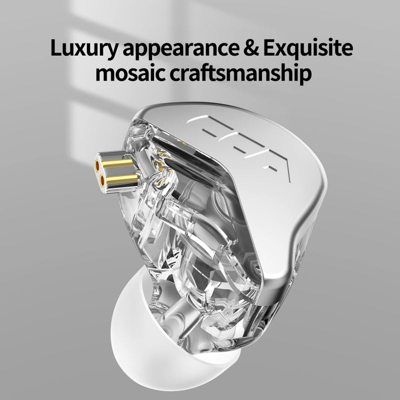 CCA CRA in Ear Monitor Headphones, Ultra-Thin Diaphragm Dynamic Driver IEM Earphones, Clear Sound & Deep Bass, Wired Gaming Earbuds with Tangle-Free Detachable Cable for Singer Musicians Drummers DJ - Image 4