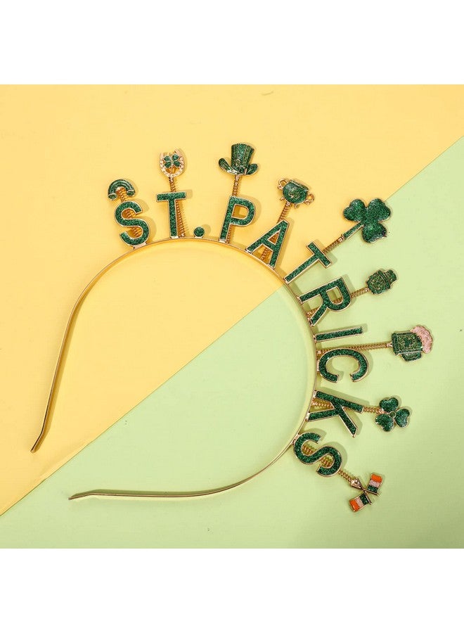 CEALXHENY St. Patrick'S Day Headbands, Glitter Rhinestone Shamrock Headbands Lucky Irish Hairbands St Patrick'S Day Accessories (St.Partick'S Day) - Image 4