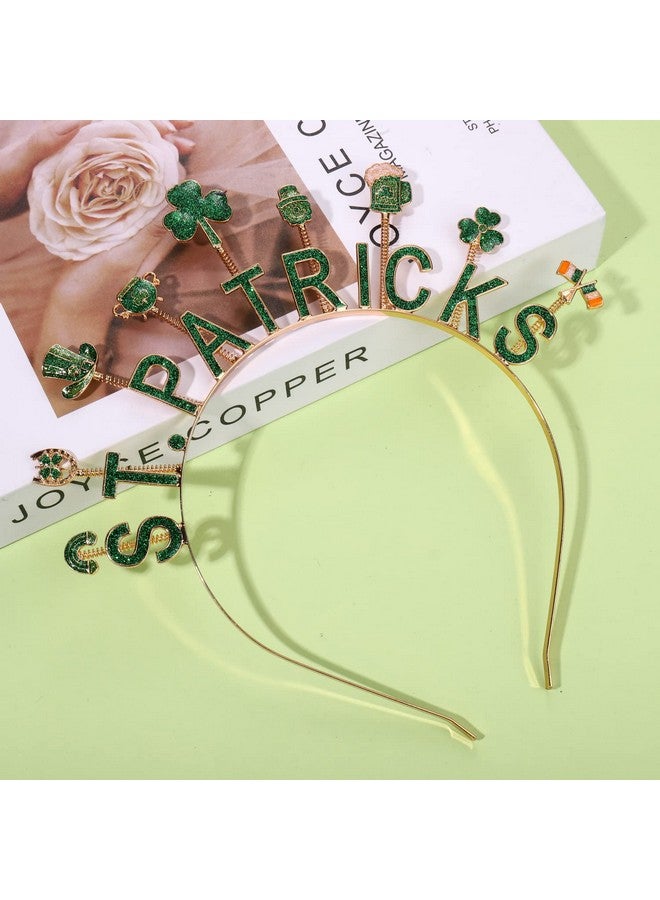 CEALXHENY St. Patrick'S Day Headbands, Glitter Rhinestone Shamrock Headbands Lucky Irish Hairbands St Patrick'S Day Accessories (St.Partick'S Day) - Image 3