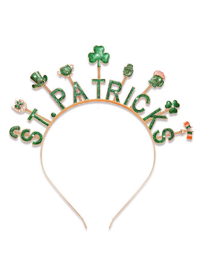 CEALXHENY St. Patrick'S Day Headbands, Glitter Rhinestone Shamrock Headbands Lucky Irish Hairbands St Patrick'S Day Accessories (St.Partick'S Day) - Image 1