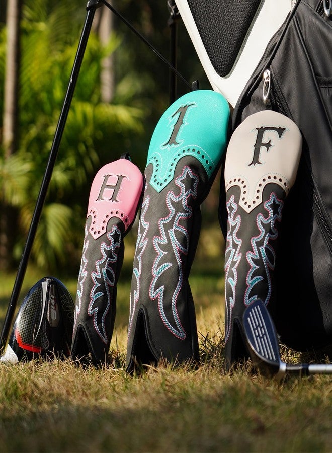 Big Crazy Western Cowboy Golf Head Covers, Driver Headcover, Golf Fairway Wood Hybrid Head Covers, Fashionable Retro Design, Shape of The Boots Golf Head Covers Set, Funny Gift for Family and Friends - Image 2