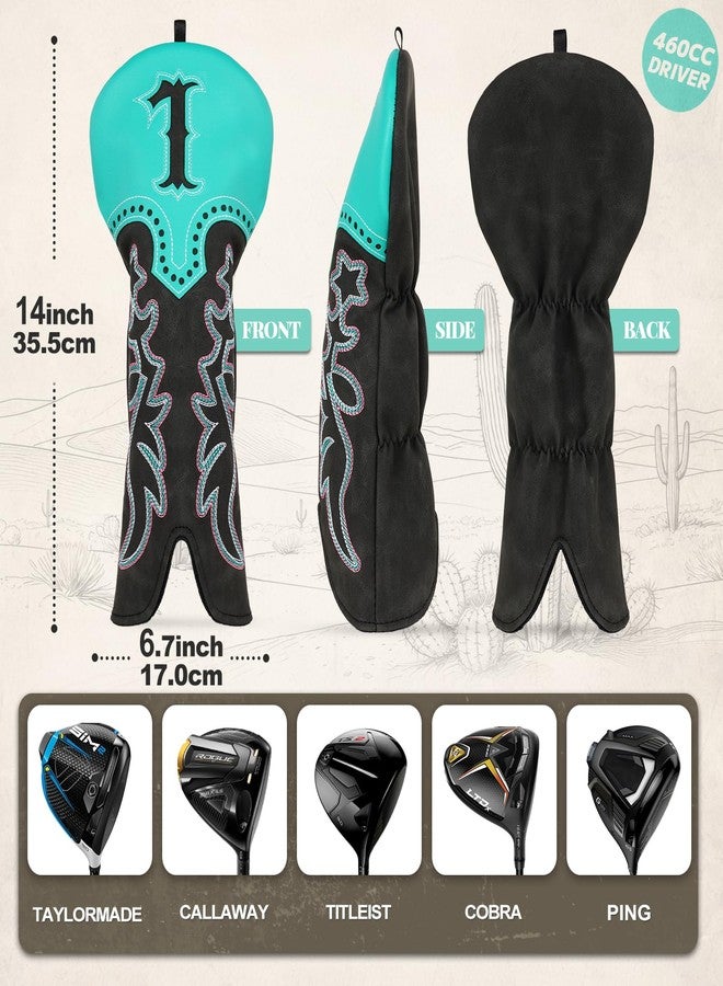 Big Crazy Western Cowboy Golf Head Covers, Driver Headcover, Golf Fairway Wood Hybrid Head Covers, Fashionable Retro Design, Shape of The Boots Golf Head Covers Set, Funny Gift for Family and Friends - Image 5
