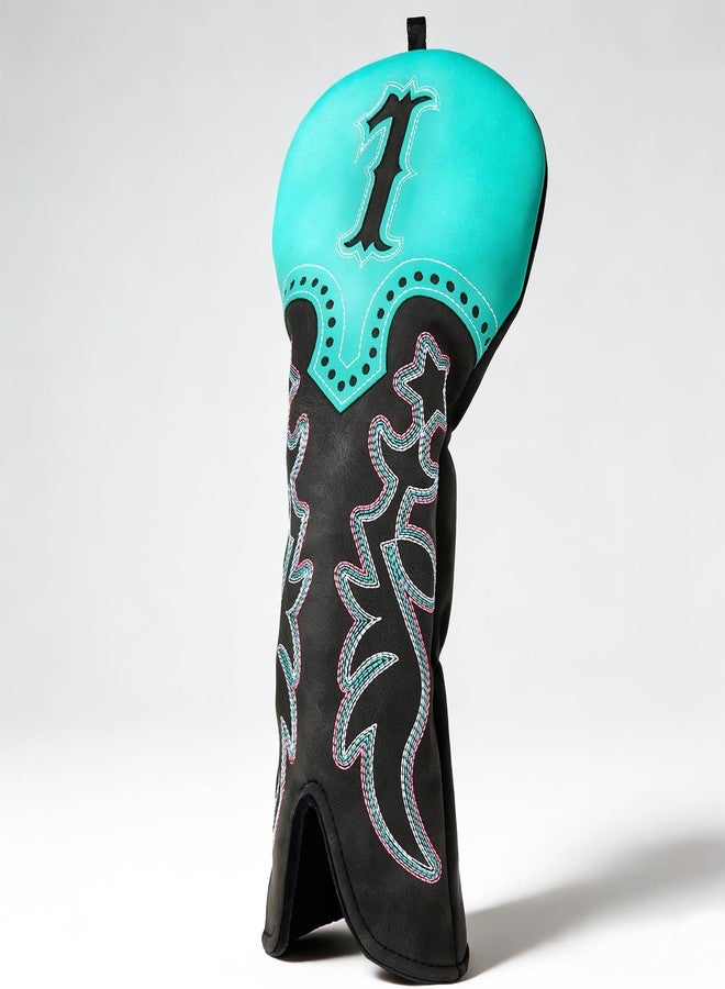 Big Crazy Western Cowboy Golf Head Covers, Driver Headcover, Golf Fairway Wood Hybrid Head Covers, Fashionable Retro Design, Shape of The Boots Golf Head Covers Set, Funny Gift for Family and Friends - Image 1