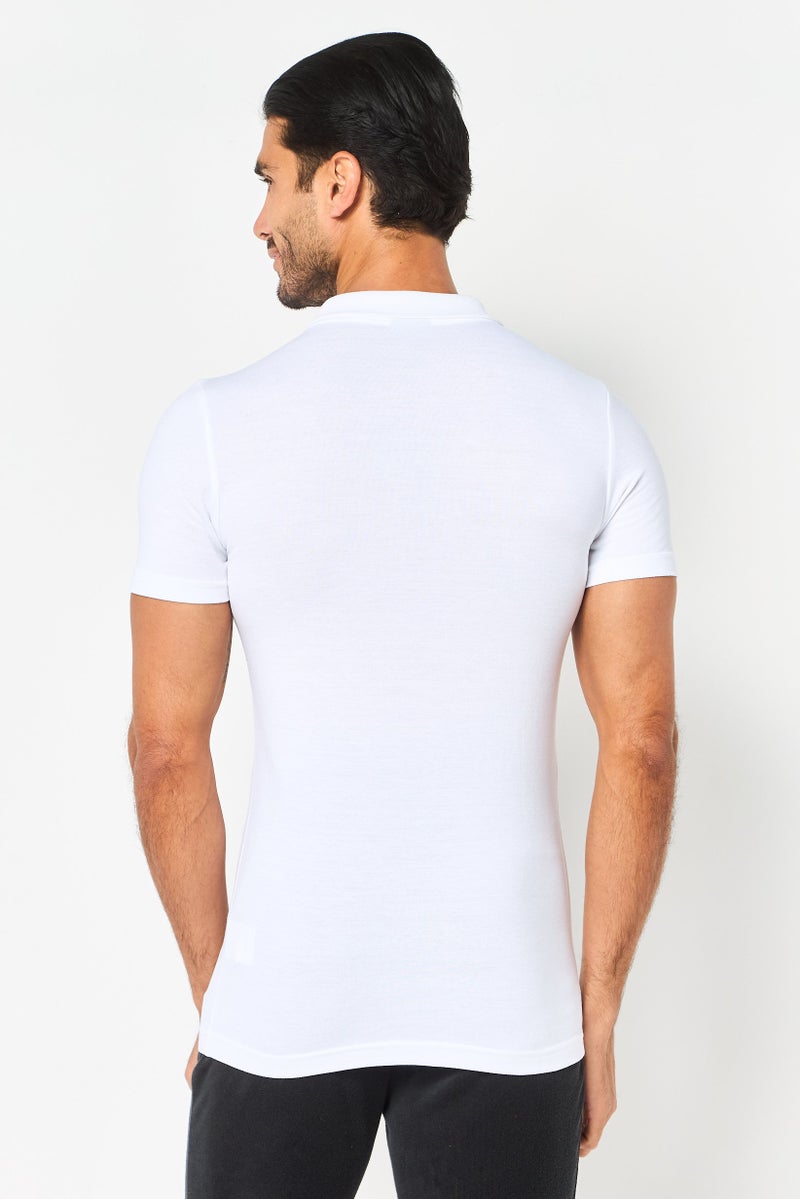 PUMA Men Slim Fit Short Sleeve Outdoor Polo Shirt, White - Image 4