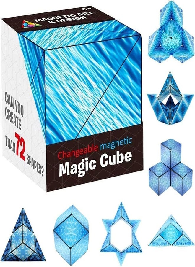 vintak Shape Shifting Box 3D Cube Transforming Puzzle Cube for Kids and Adults Brain Training Speed Cube Ocean Theme Plastic Material - Image 3