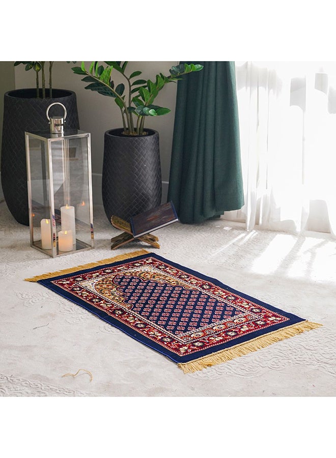DANUBE HOME Danube Home Janamaz Mats - Navy Blue - 69x112 cm | Polyester Prayer Mat For Prayer Room  - Image 4