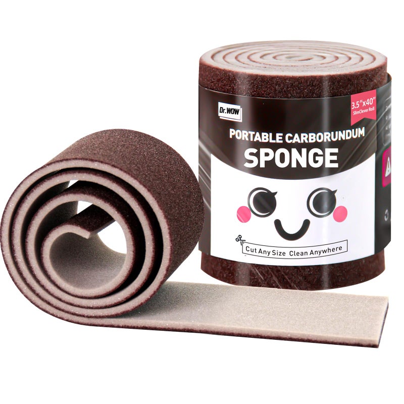 Dr.WOW Carborundum Heavy Duty Scouring Sponges - Fiberglass-Free Nano Rust Eraser for Pots, Pans, Grill, Oven Racks & Sink Stains (0.4" 10ct(Pack of 1)) - Image 1