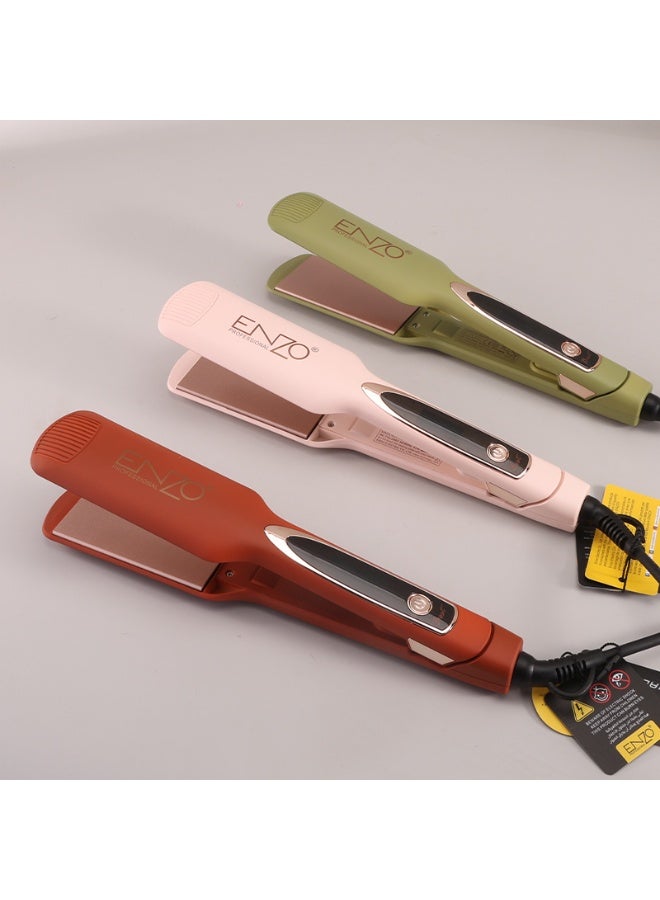 إنزو EN-3221 مكواة شعر احترافية | مكواة مسطحة للشعر القصير، التجعيد، الغرة | مكواة سفر للشعر | صفائح تسخين رقيقة من التيتانيوم - Image 4
