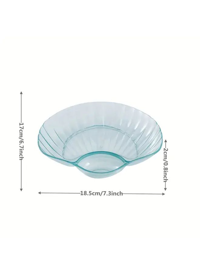 Orange Shell Shaped Seafood Salad Plate Non Slip Durable Plastic Serving Dish - Image 3