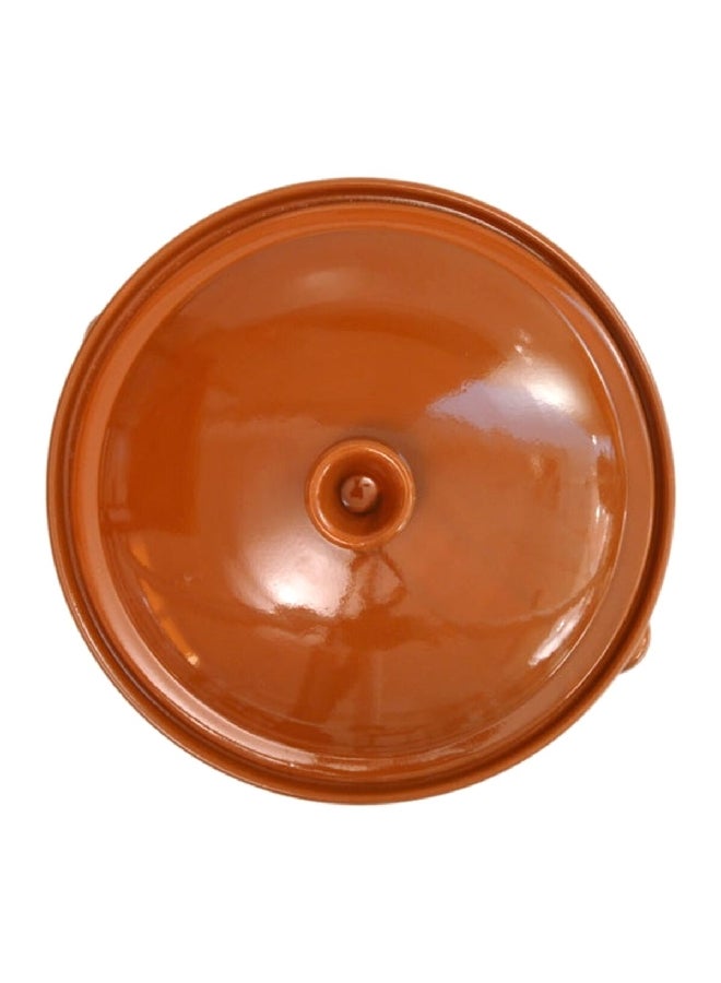 جراوبيرا أواني الطهي المصنوعة من الطين الخزفي الخالي من الرصاص باللون البني الفاتح، حجم 18 سم، طراز R-0158 - Image 5