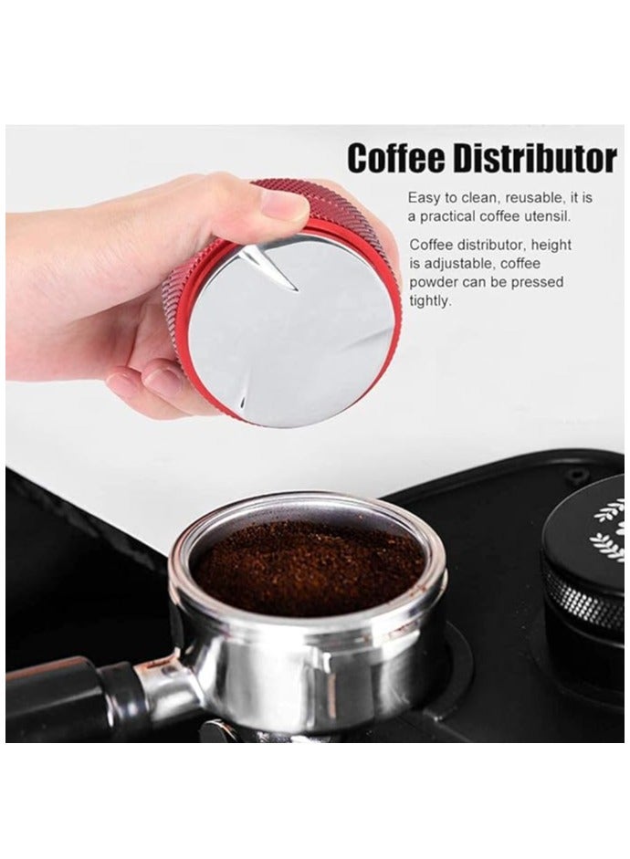 RANK Coffee Distributor 51mm Red Espresso Coffee Tamper Distributor Tool Leveler Espresso Machine Accessories - Image 3