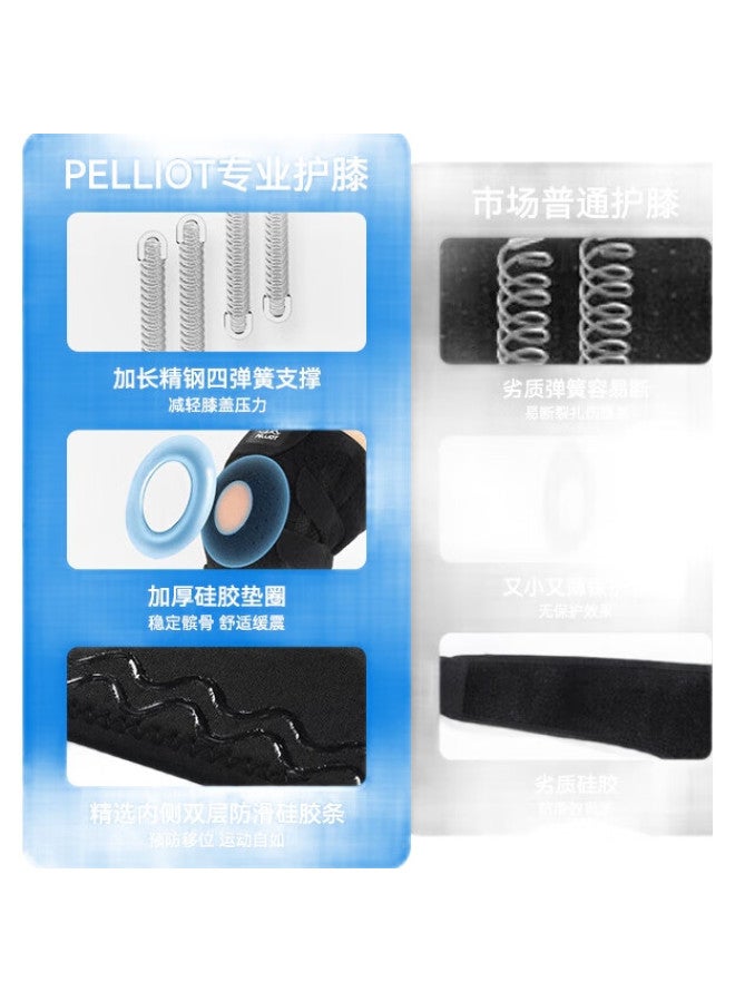 Pelliot Outdoor Hiking Knee Pads, Trekking Equipment, Non-Slip Patellar Knee Joint Protection Leg Sleeves, 16403941 Obsidian Black - Image 2