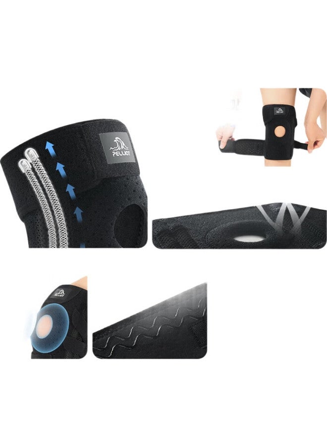 Pelliot Outdoor Hiking Knee Pads, Trekking Equipment, Non-Slip Patellar Knee Joint Protection Leg Sleeves, 16403941 Obsidian Black - Image 1