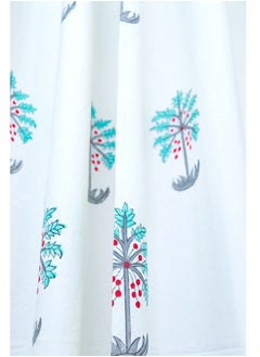 Teal Palm Hand Block Printed Cotton Curtains 274 X 152 Cm - pzsku/Z645758D4BAAE191E5D2CZ/45/_/1643210014/8238af5b-02f4-4b1d-8c0c-cc26bb65515e