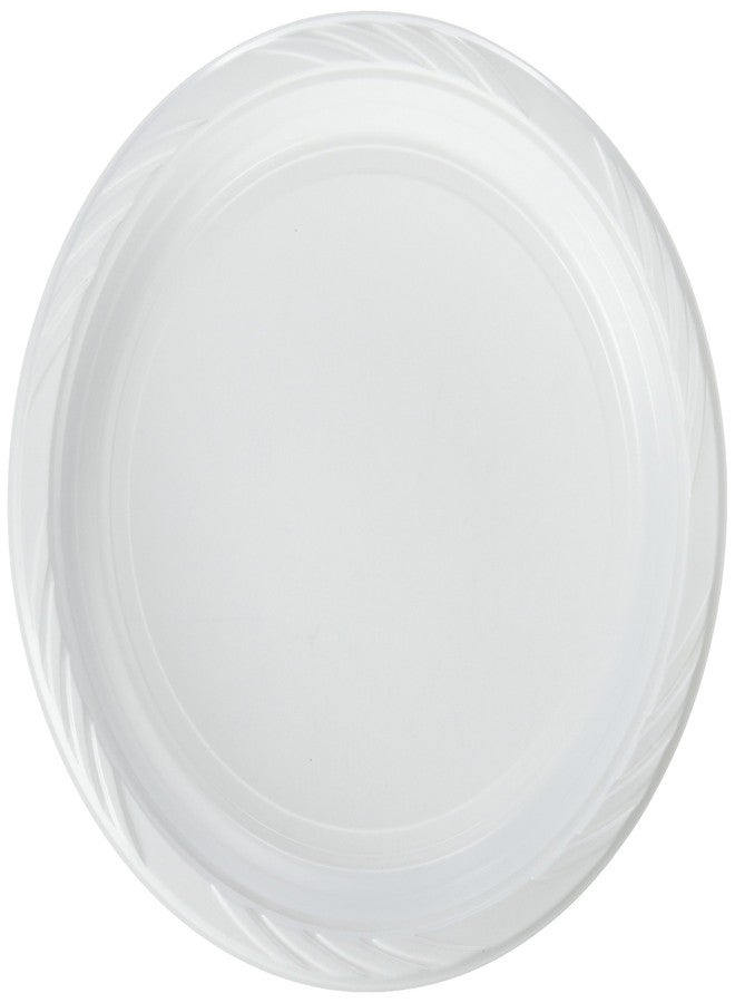 Bluesky Blue Sky 100 Count Disposable Plastic Plates, 10", White - Image 1