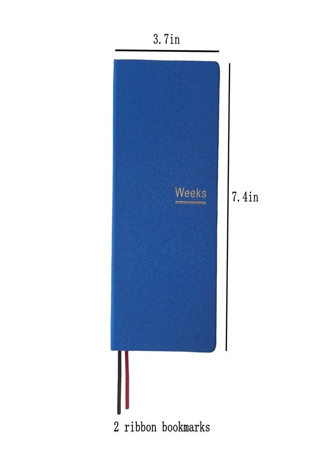 receip Undated Weekly Planner Notebook Pocket Organizer Appointment Book Journal Notebook A6 Week Plan Notepad (Blue) - Image 2