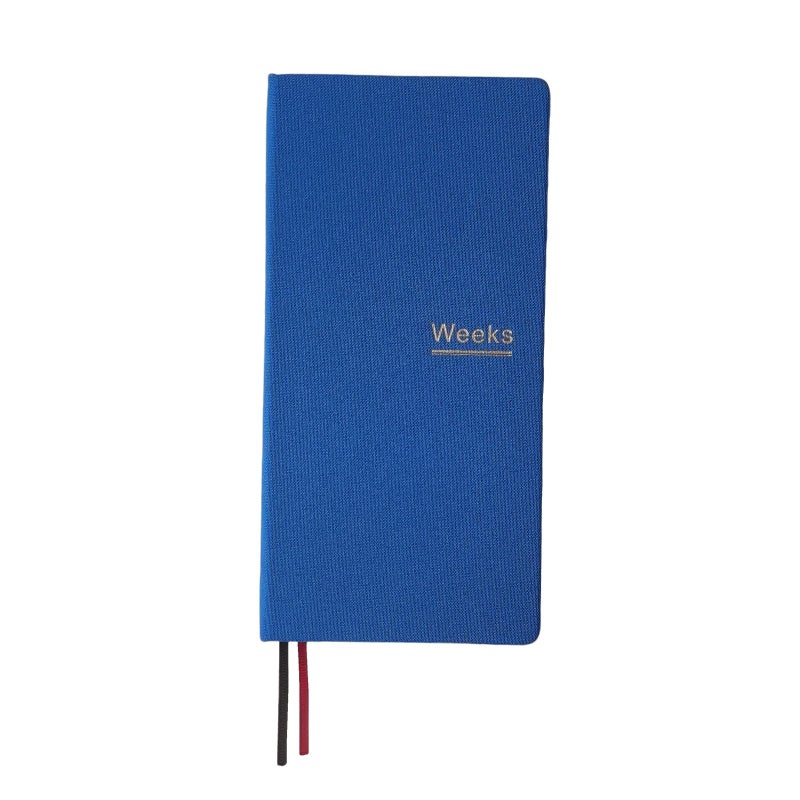 receip Undated Weekly Planner Notebook Pocket Organizer Appointment Book Journal Notebook A6 Week Plan Notepad (Blue) - Image 1