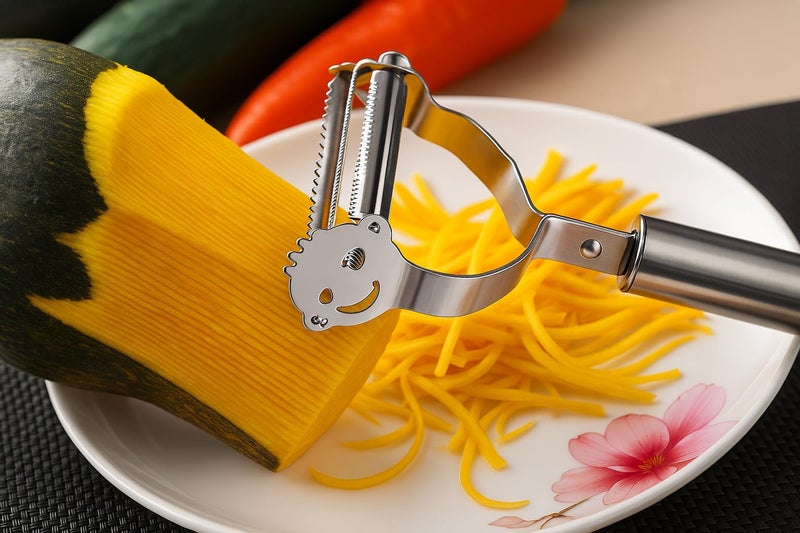 Top Chef 2-in-1 Julienne Peeler – Make Veggie Strips & Zoodles in Seconds | Stainless Steel Dual Blade - Image 4