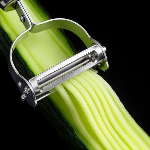 Top Chef 2-in-1 Julienne Peeler – Make Veggie Strips & Zoodles in Seconds | Stainless Steel Dual Blade - Image 2