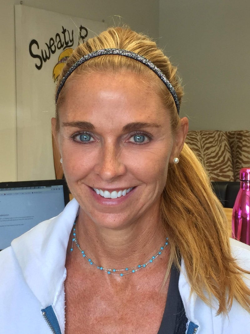 Sweaty Bands Womens and Girl Headband - Non-Slip Velvet-Lined Glitter Hairband - Viva Diva Gunmetal 3/8-Inch - Image 4