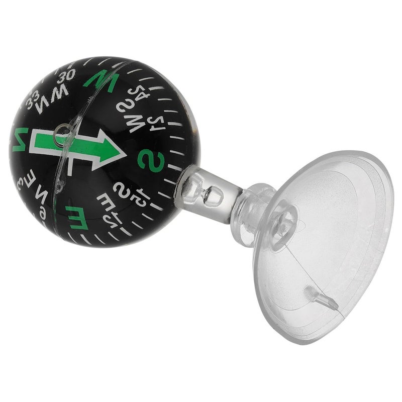 Black Plastic Suction Cup Car Dashboard Compass Mini Vehicle Direction Guide Auto Accessory - Image 2