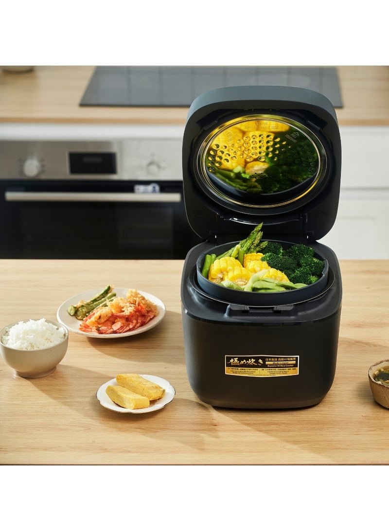 زوجيروشي قدر أرز كهربائي/حافظ حرارة 1.8 لتر، أسود - Image 2