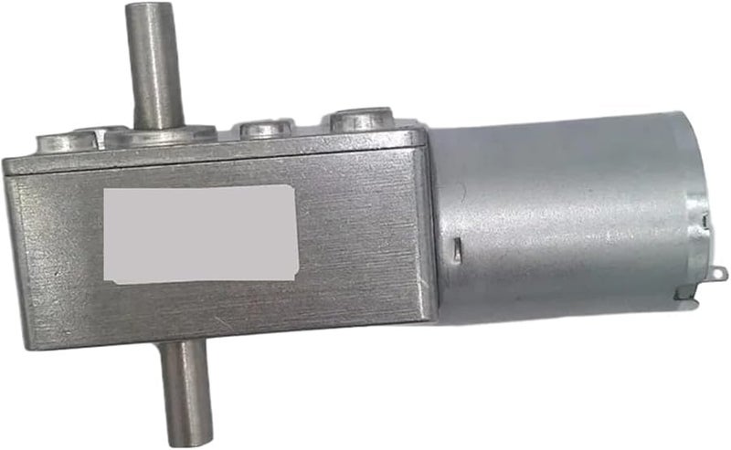 High Torque 12V DC Worm Gear Motor Self Locking 210RPM 12V Double Shaft Reducer - Image 2