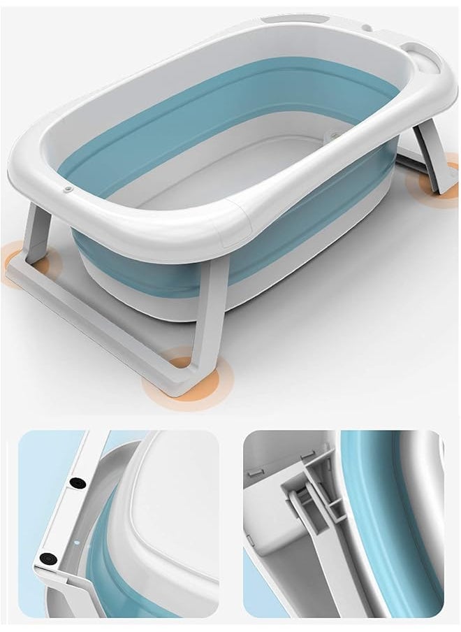 U-HOOME - Baby Bath Tub Non Slip Foldable Children Lying Bathtub Shower Sink With Heat Thermometers And - Image 1