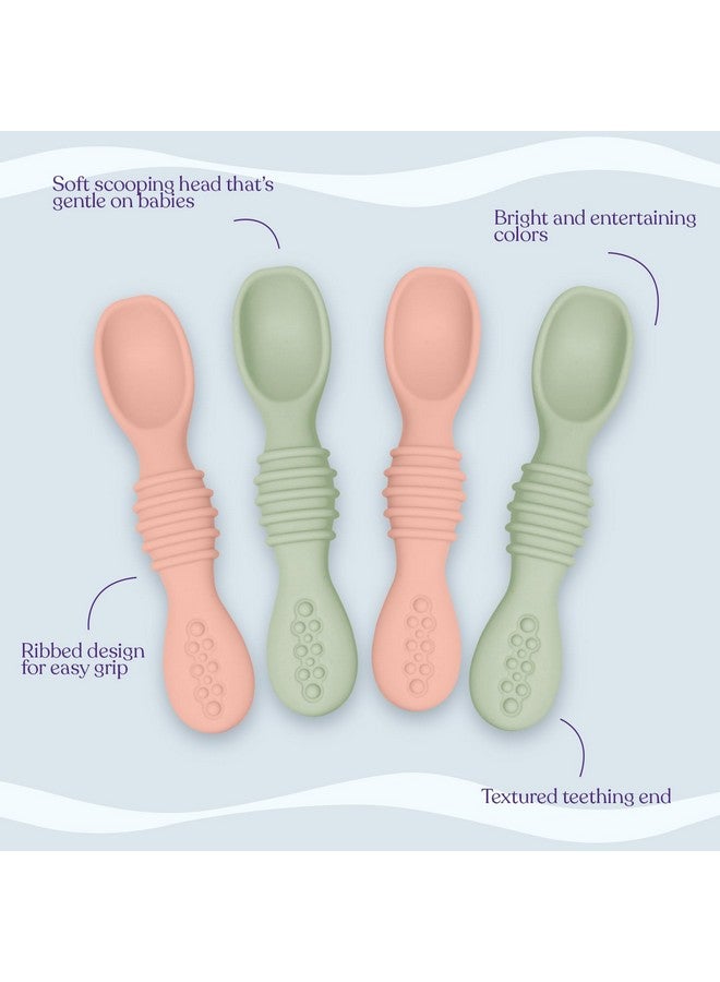 SPERRIC Silicone Baby Spoon Baby Led Weaning First Stage Baby Spoons Baby Feeding Spoon Set Gum Friendly Bpa Lead Phthalate & Plastic Free Baby Self Feeding Utensils For Infant & Toddler Great Gift Set - Image 5