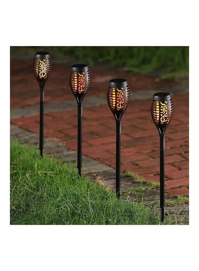 6-Piece LED Solar Garden Light Black - Image 2