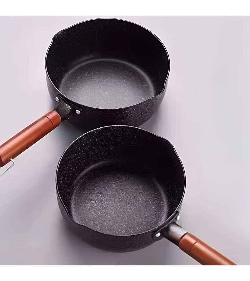 Black Nonstick Milk Pan 8.66 Inch for Soup Noodles Deep Frying Easy Clean Induction - Image 5