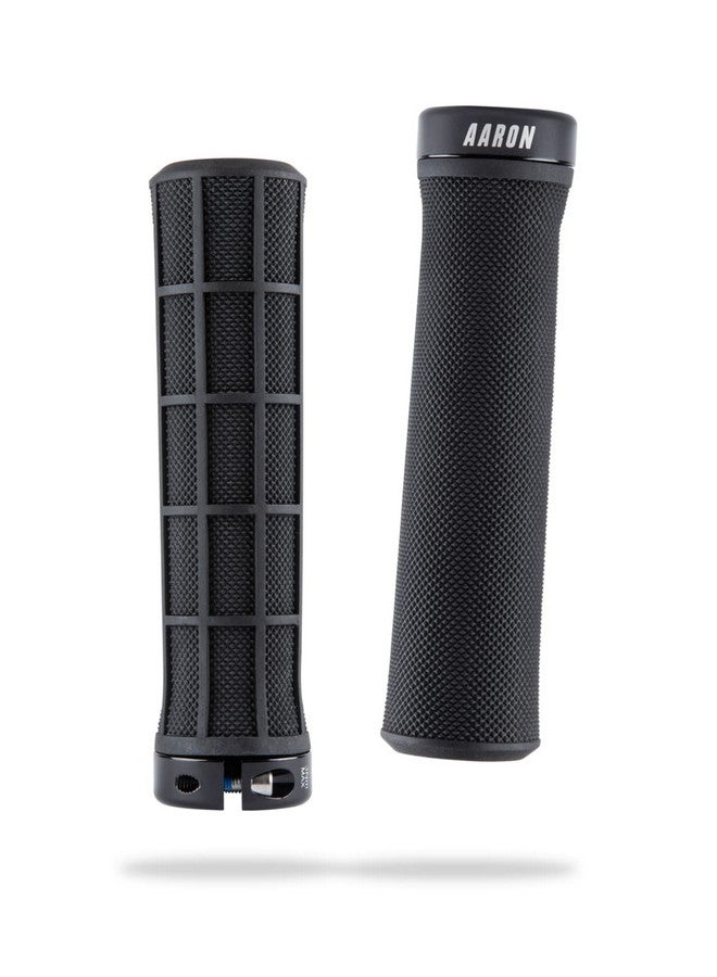Aaron Enduro Mtb Bicycle Grips Nonslip Rubber Sporty Handlebar Grips Including Lockon Ring Grips For Mountain Bike, Bmx, Ebike In Black - Image 1