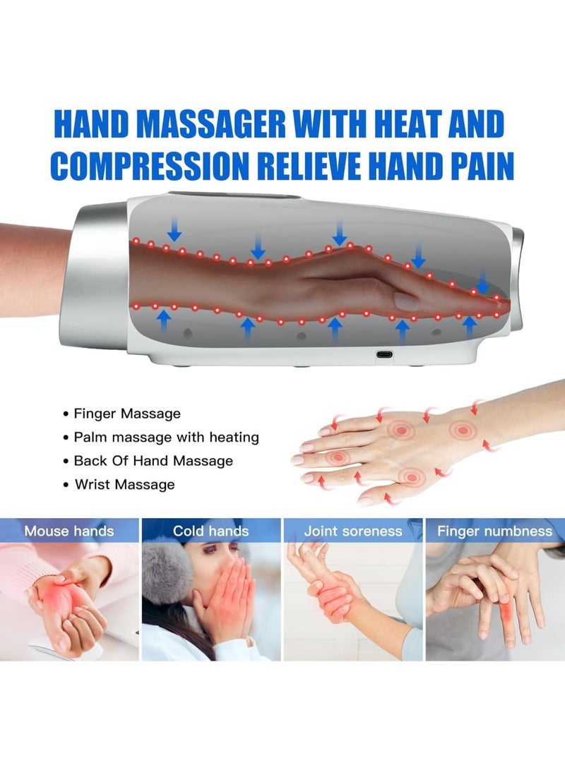 Zikra Hand Massager with Heat and Compression for Arthritis, Carpal Tunnel Pain Relief, Relieves Hand Muscles, Finger Numbness, Wrist Pain, Cordless Hand Massage Device, Ideal Gift for Women and Men - Image 2