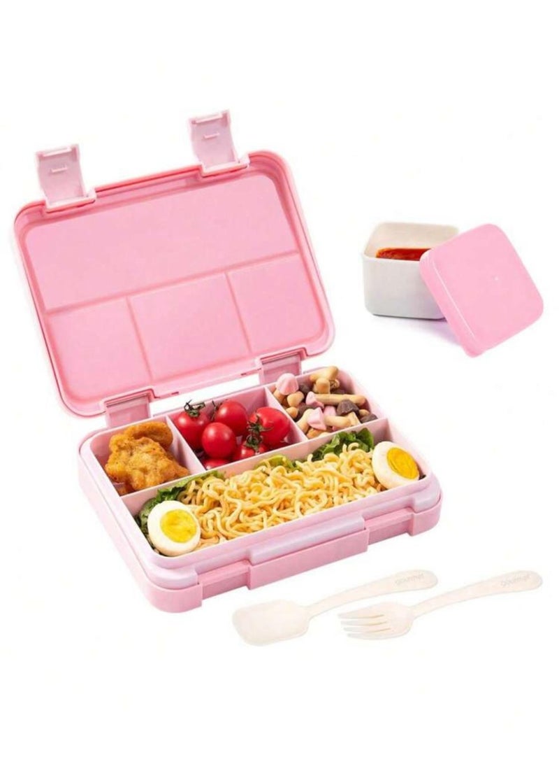 Bento Large Capacity Sealed Leak-Proof Bento Box, With Lid, Printed 1pc - Image 1