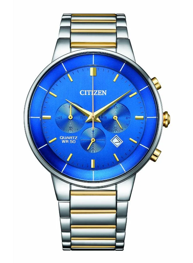 CITIZEN Men's Stainless Steel with Two-Tone Gold Plating Quartz Chronograph Watch AN8224-51L - 42 mm