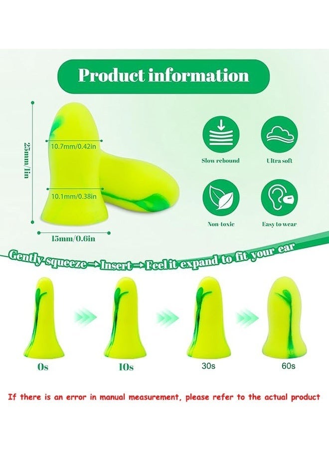 10 Pcs Ultra Soft Foam Earplugs for Sleep 38dB Noise Canceling Reduction, Waterproof Noise Cancelling Ear Plugs for Sleeping Snoring Loud Noise Traveling Concerts Construction & Studying - Image 2