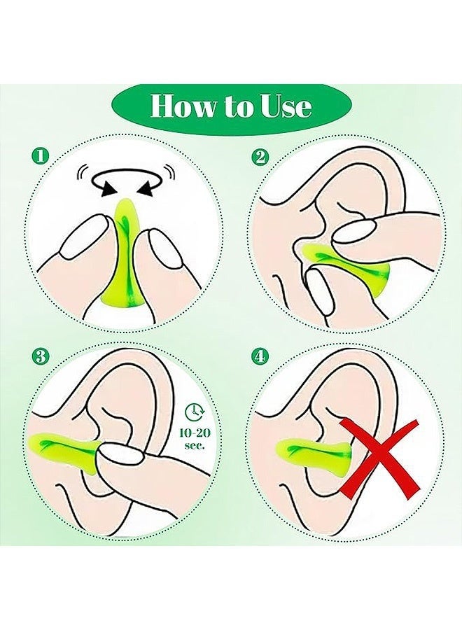 10 Pcs Ultra Soft Foam Earplugs for Sleep 38dB Noise Canceling Reduction, Waterproof Noise Cancelling Ear Plugs for Sleeping Snoring Loud Noise Traveling Concerts Construction & Studying - Image 5