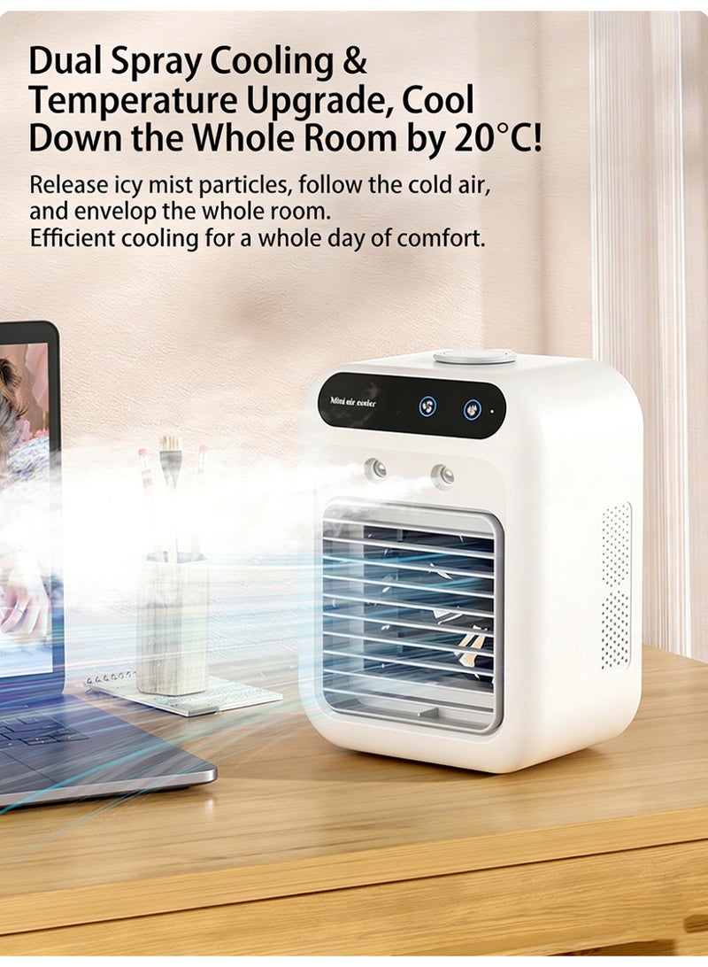 Manopola Portable Air Conditioners Fan,Personal Cooling Fan with 2 Speeds & 2 Cool Air Spray ,Small Room Air Conditioners for Bedroom, Office, Outdoor - Image 2