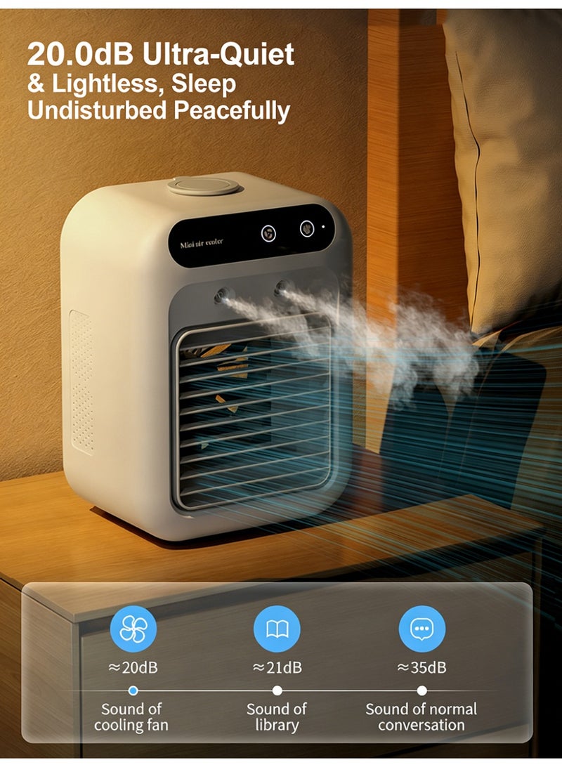 Manopola Portable Air Conditioners Fan,Personal Cooling Fan with 2 Speeds & 2 Cool Air Spray ,Small Room Air Conditioners for Bedroom, Office, Outdoor - Image 3